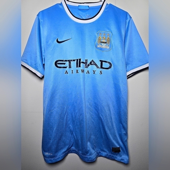 Rare Men's 2013/2014 Nike FC Manchester City Home MLS Soccer Jersey, Size Medium - Picture 1 of 6